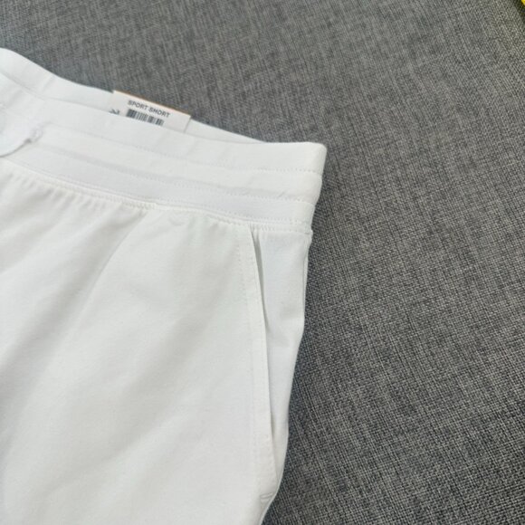 NEW! Karen Scott Sport Shorts Petites PS Bright White Drawstring Pockets Cotton - Picture 6 of 12
